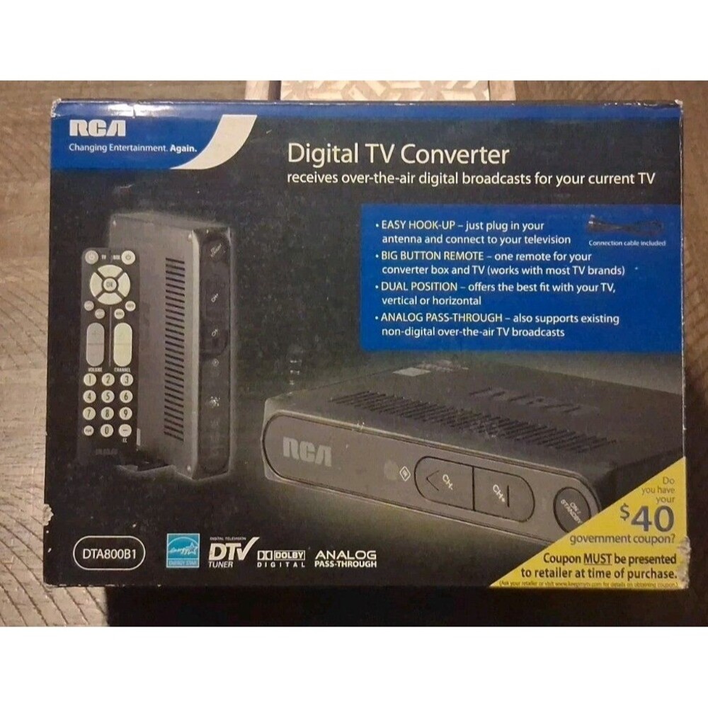 RCA - DTA800B1 Digital-to-Analog TV Video Converter BRAND NEW